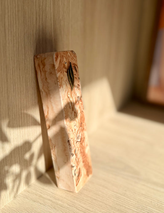 Large Mezuzah - brown and mauve