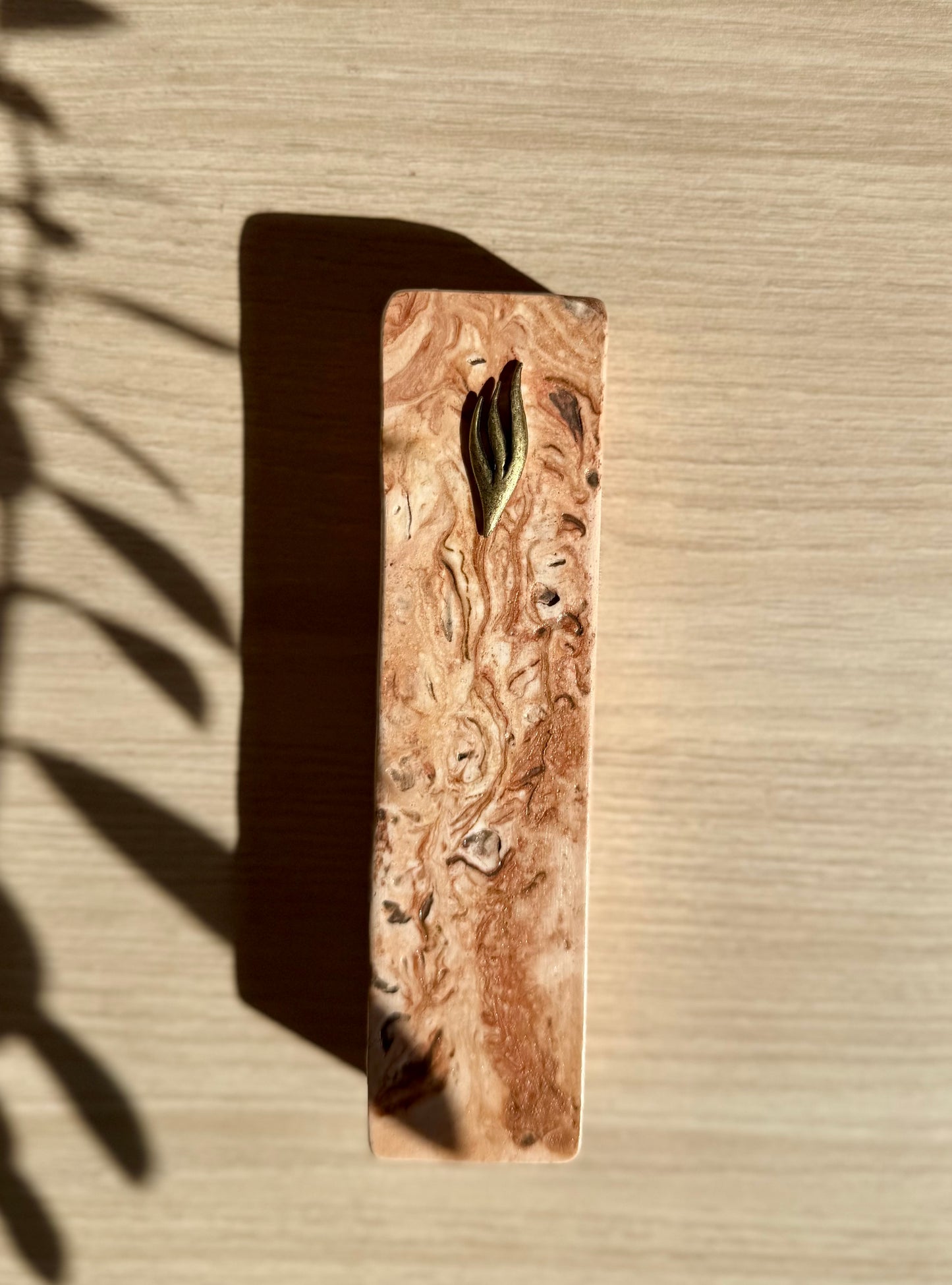 Large Mezuzah - brown and mauve